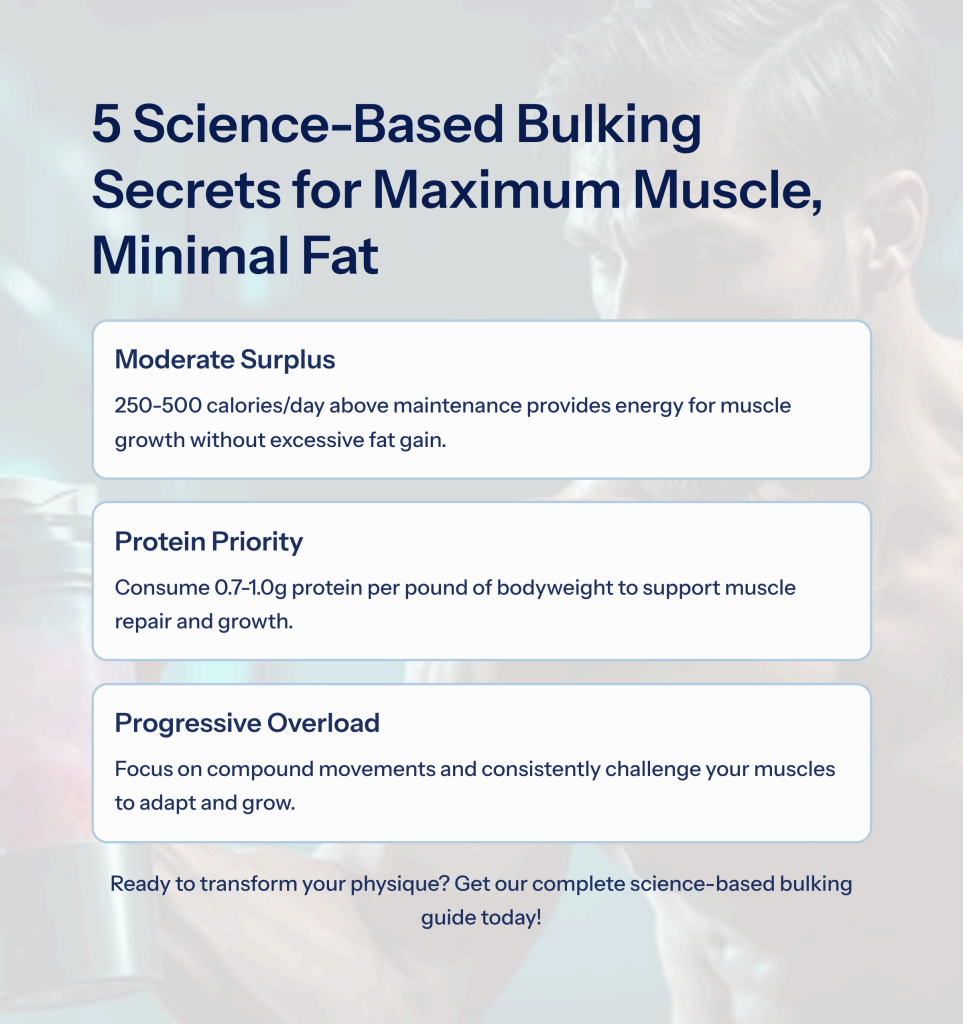 Unlock the science-based bulking plan for maximum muscle and minimal fat gain. This ultimate guide covers diet, workouts, and key supplements